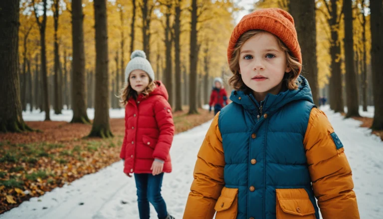 Tendances mode hiver-printemps : manteaux et blousons chauds pour enfants